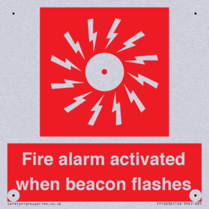 Fire alarm activated when beacon flashes